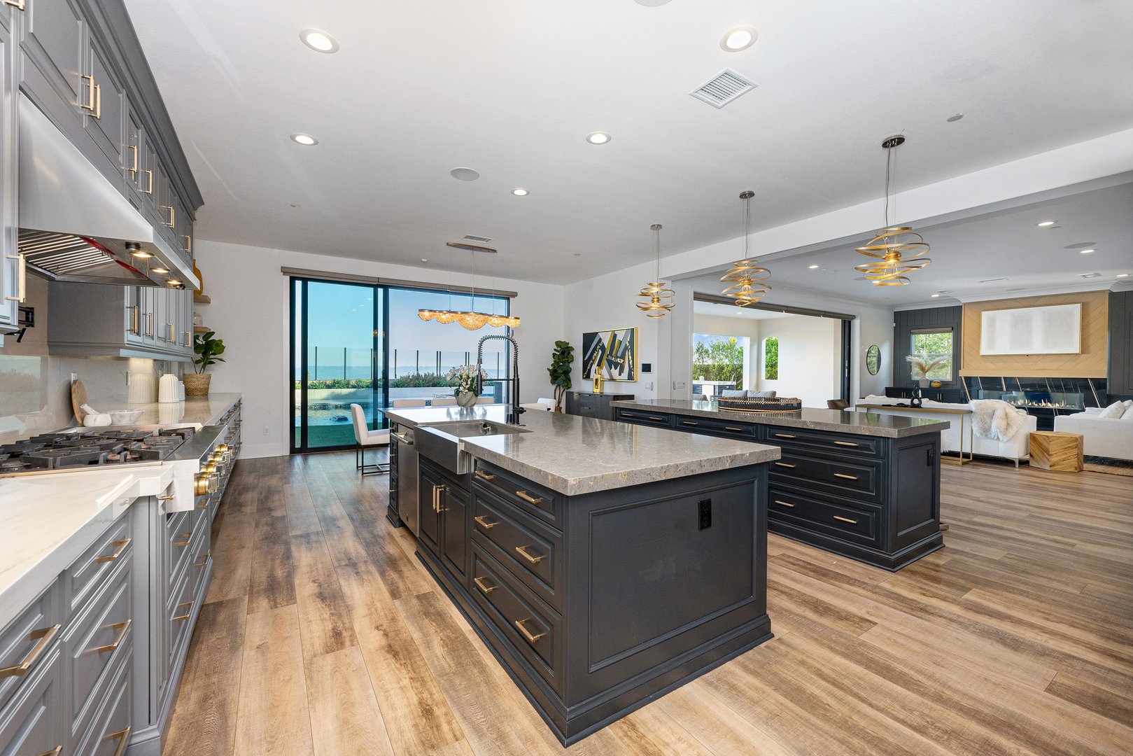 Modern open-concept kitchen