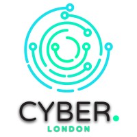 Logo featuring concentric circles with dots and the text 'Cyber London' in stylized font below.