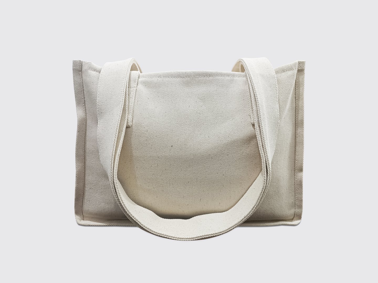 white tote bag on white background