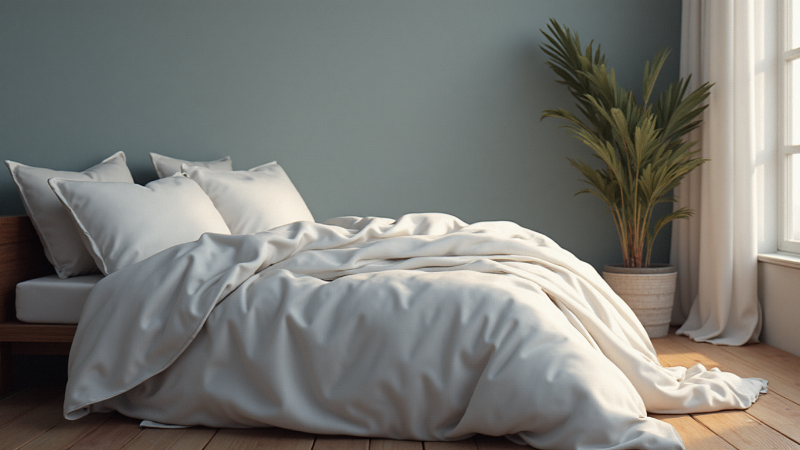 Mockup dark green wall in bedroom interior and decor accessories- 3D rendering