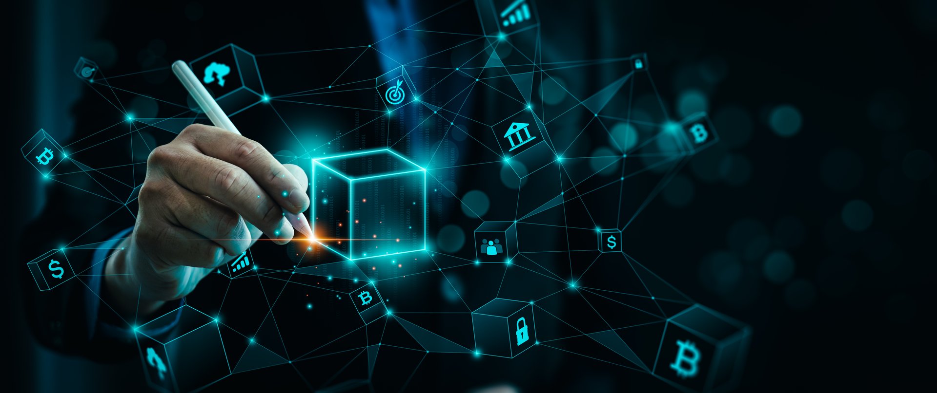 Blockchain Technology Concept, Revolutionizing Industries, Exploring the Boundless Potential of Blockchain Technology for Secure, Decentralized Transactions and Immutable Digital Data Management