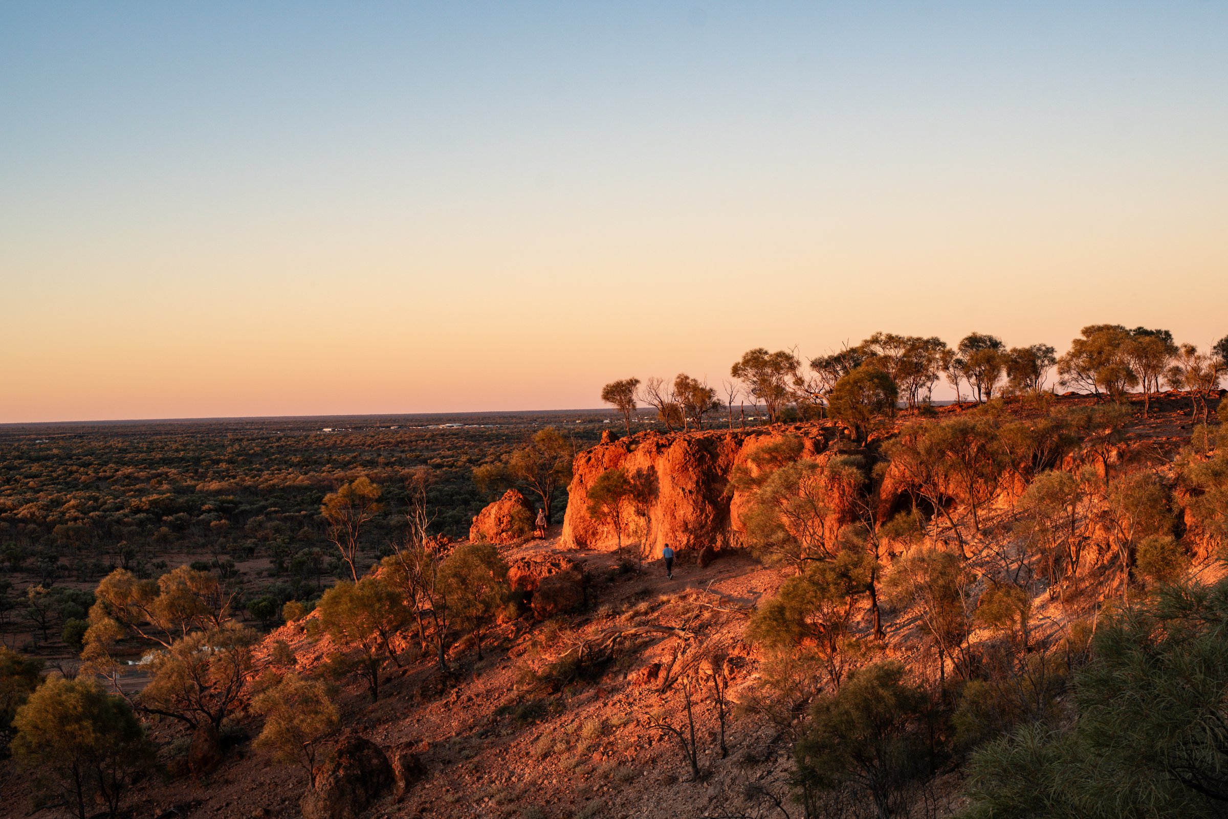Sunset from a rocky outcrop in outback Australia