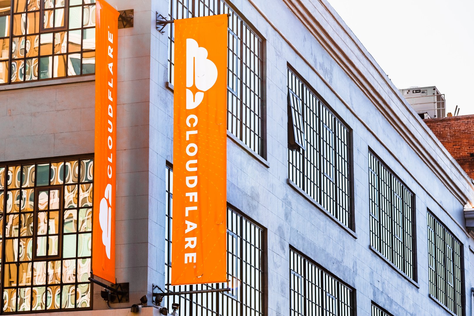 Nov 2, 2019 San Francisco / CA / USA -  Exterior view of Cloudflare headquarters; Cloudflare, Inc. is an Ameircan web infrastructure and website security company