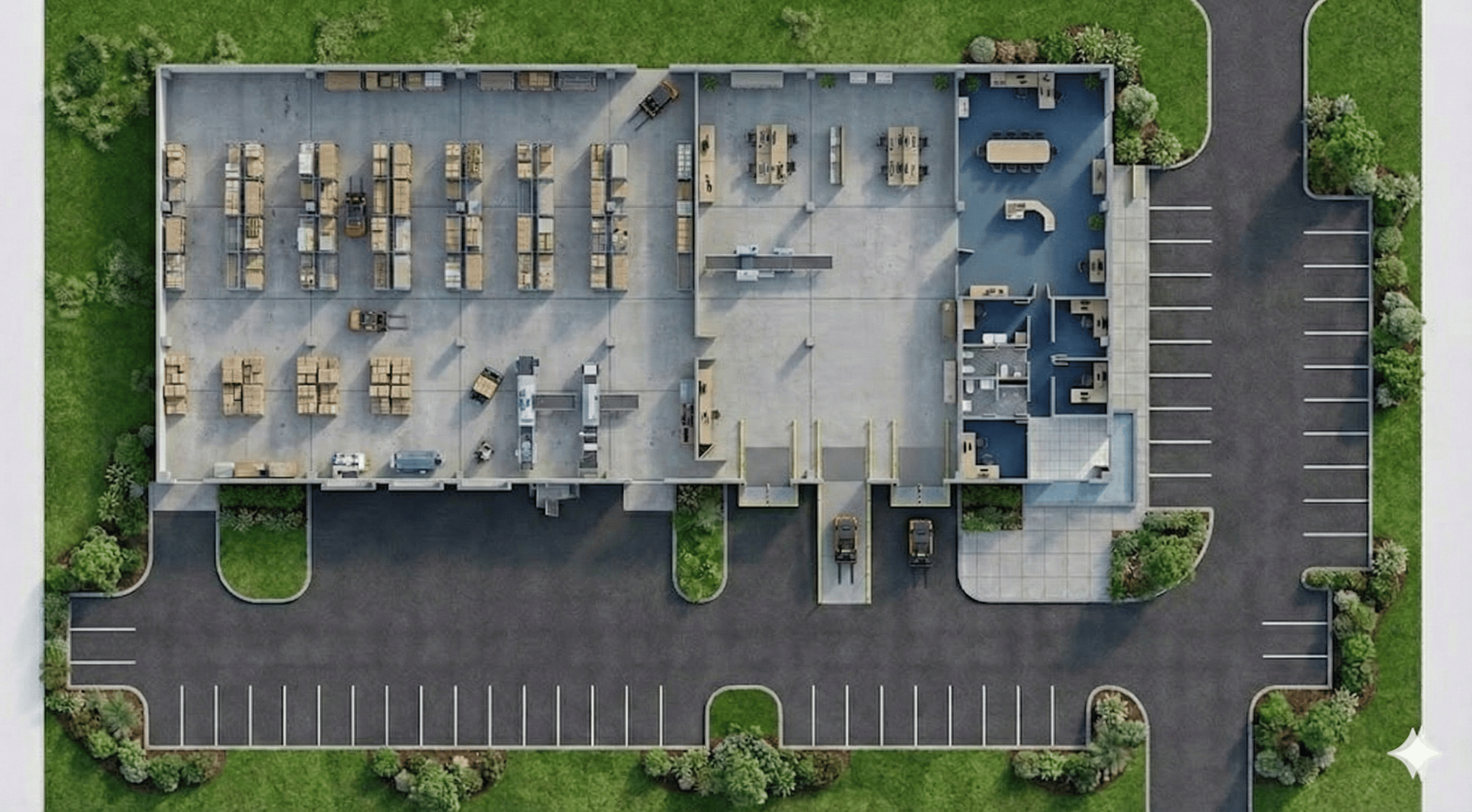 Industrial Warehouse Unit View