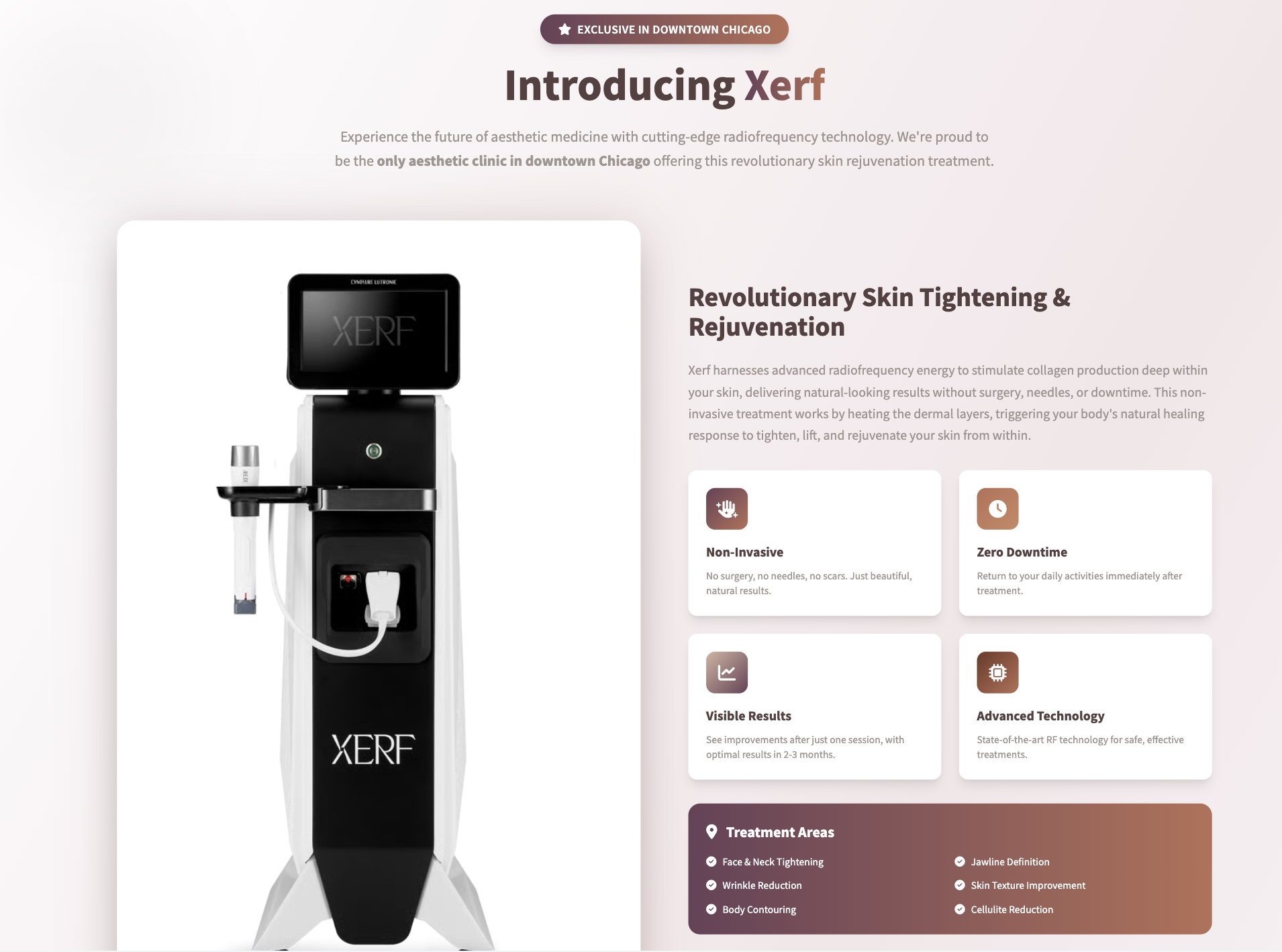 Aesthetic Health Spa Website - Homepage