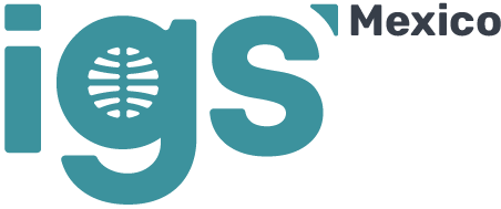 Logo featuring the letters 'igs' with a globe design inside the 'g' and 'Mexico' in smaller text at the top right.