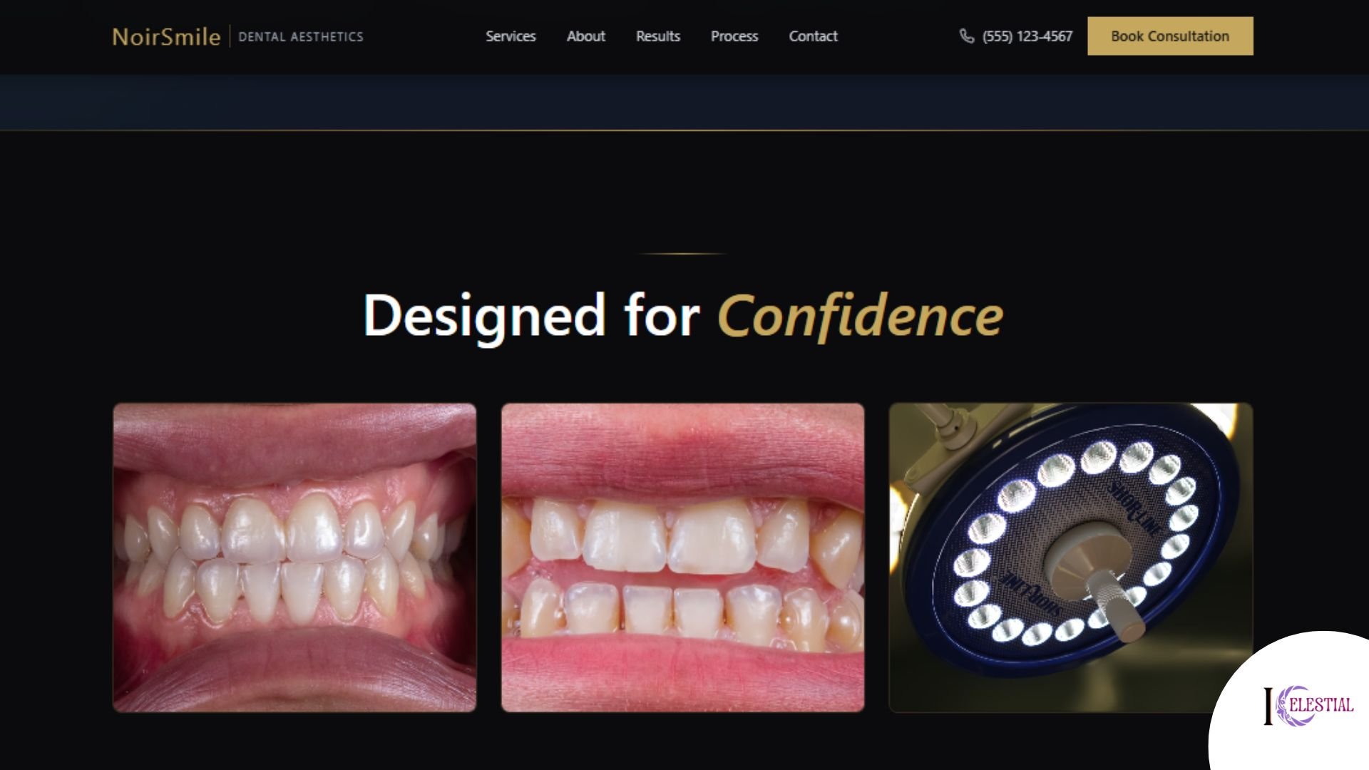 NoirDentals Website Screenshot 5 - Footer