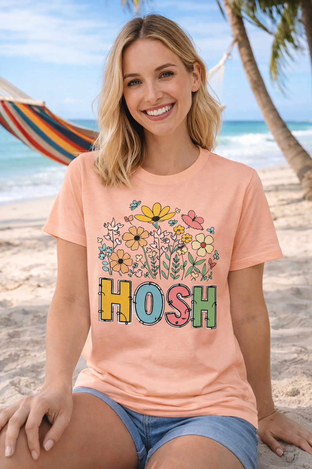 Flower Tee Peach