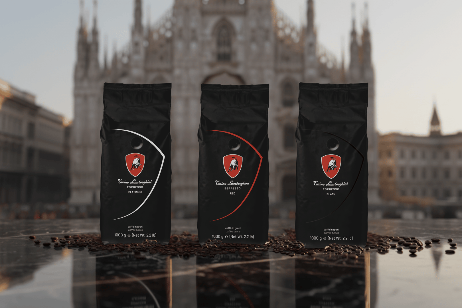 Tonino Lamborghini premium coffee blends - 3 different varieties