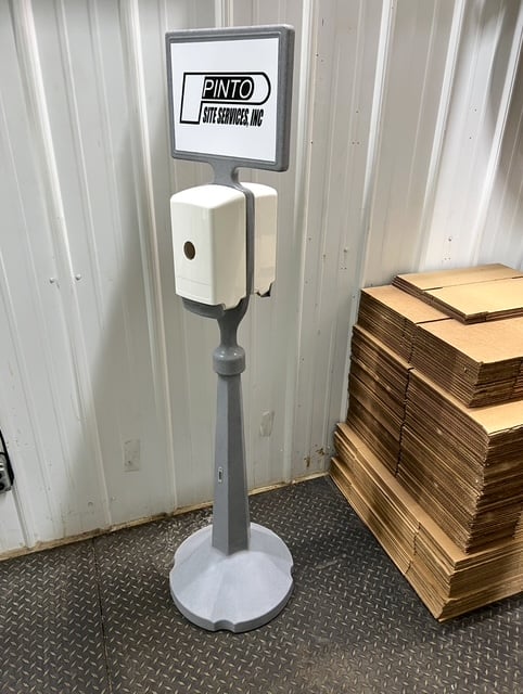 Dual hand sanitizer stand