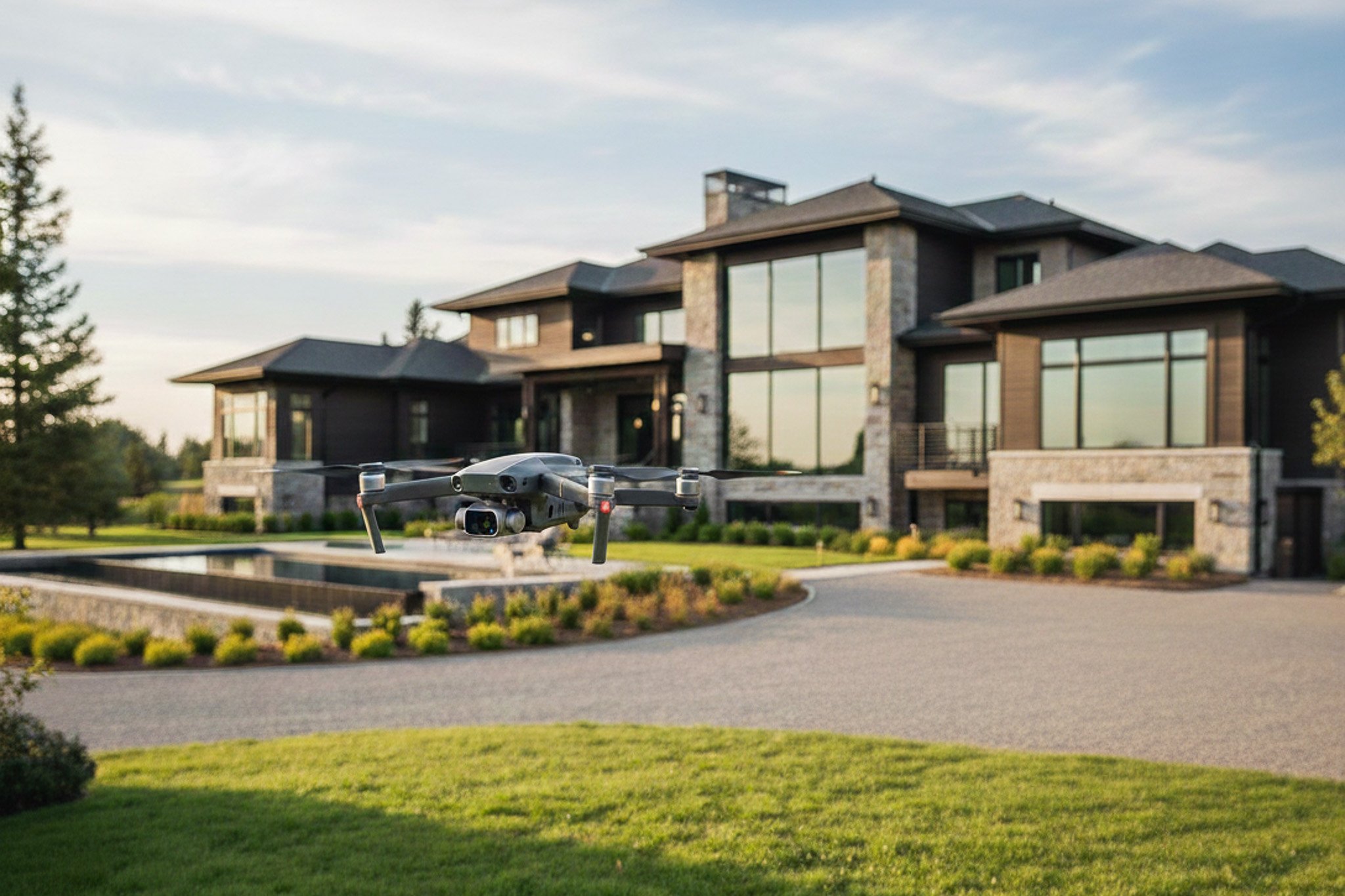 Commercial videography aerial view