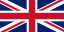 United Kingdom flag with a red cross and diagonal stripes on a blue and white background.