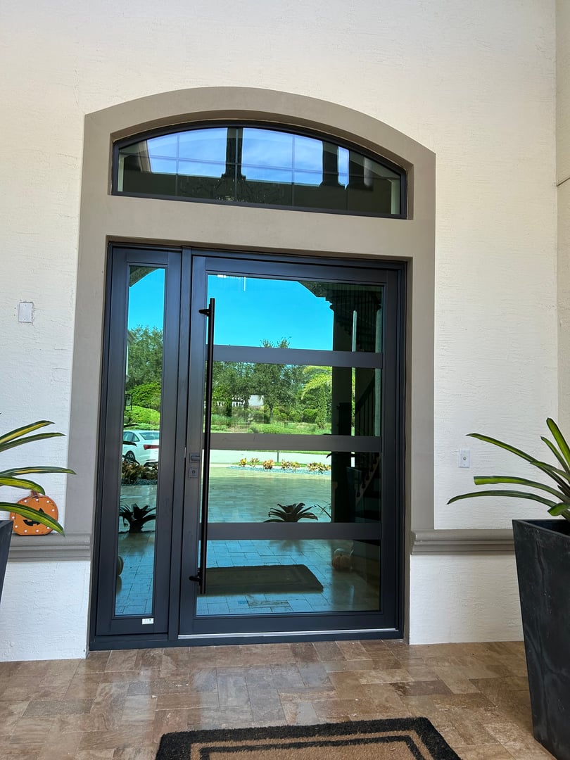 Hurricane impact door installation Miami-Dade by T-Rex Windows