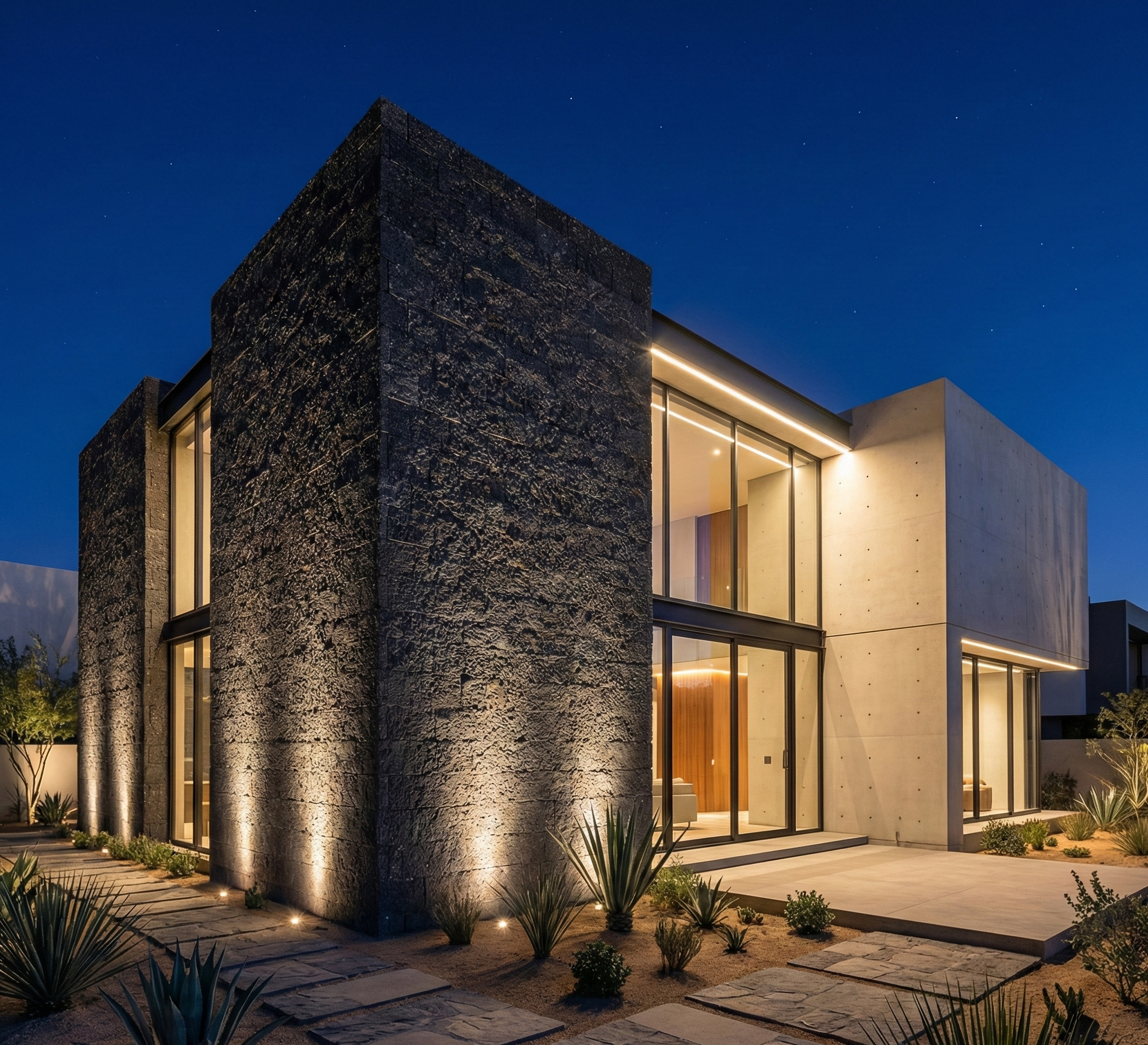 Recinto Volcánico - Muro moderno