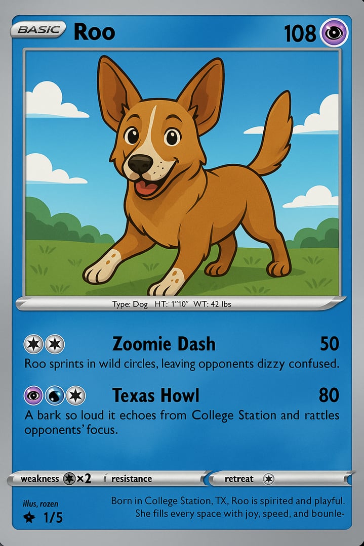 Roo Pet Trading Card