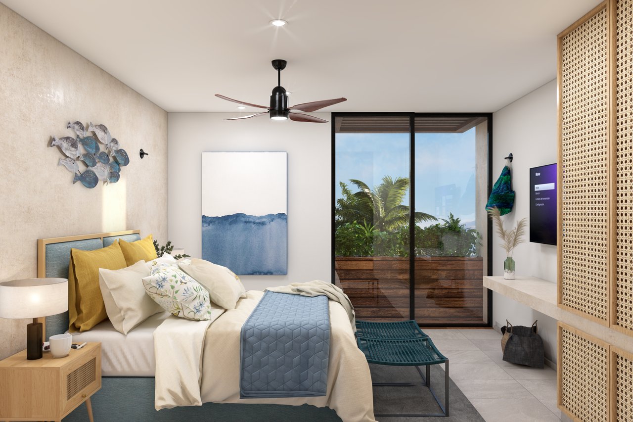 Interior de departamento en Amaité Telchac con acabados de lujo