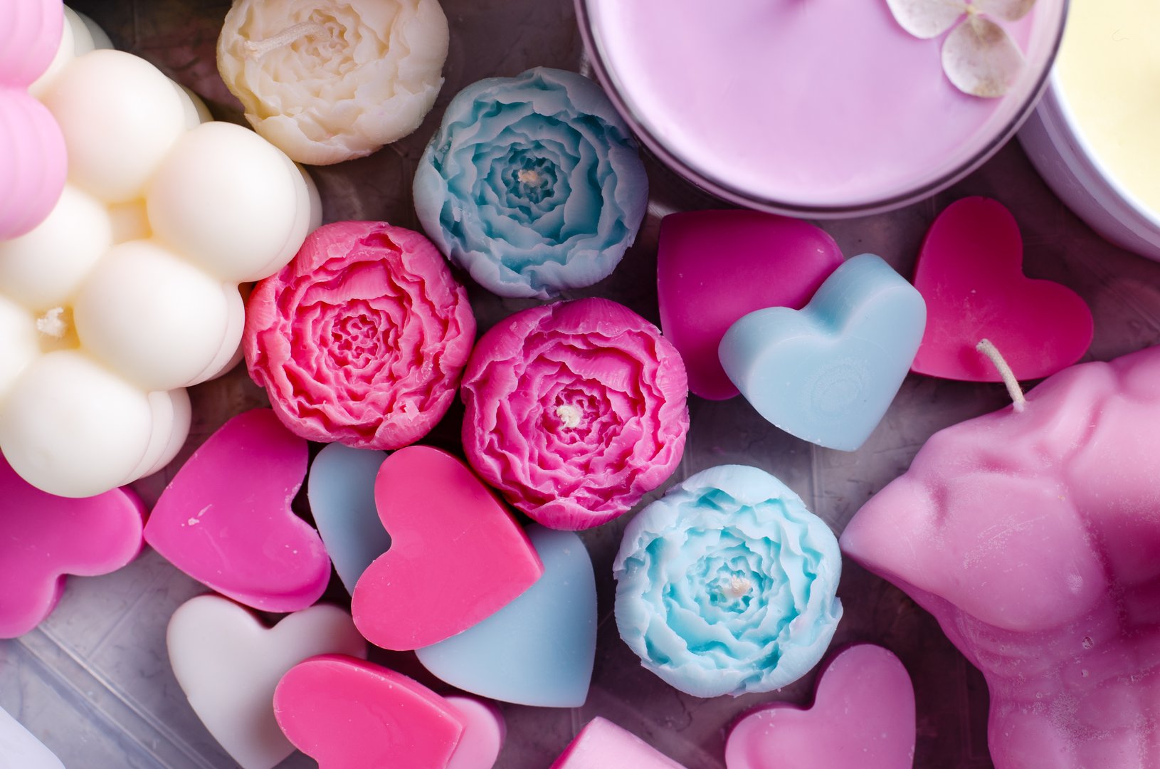 Assorted Soy Wax Candles, Handmade Aroma Candles