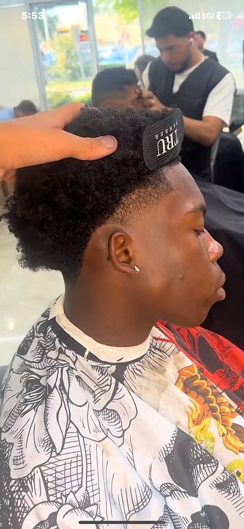 Professional haircut showcase