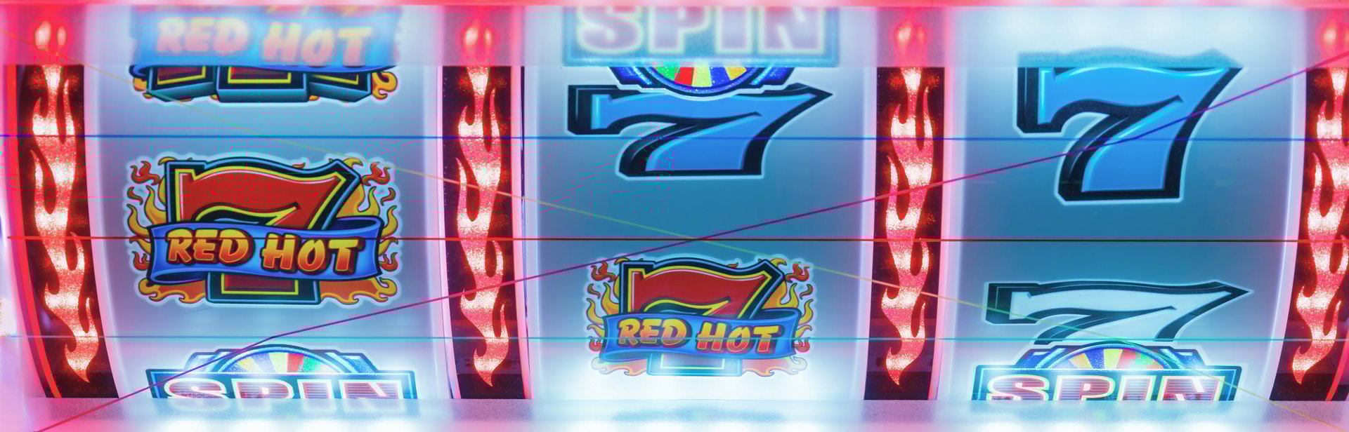 Casino gambling blackjack and slot machines waiting for gamblers and tourist to spend money.