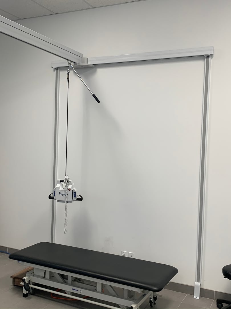 Ceiling track installation detail