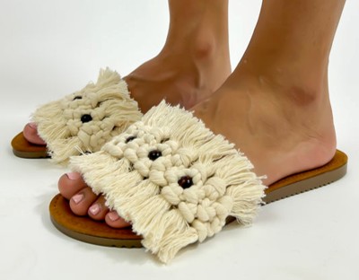 Sandalias bohemias de macramé hechas a mano