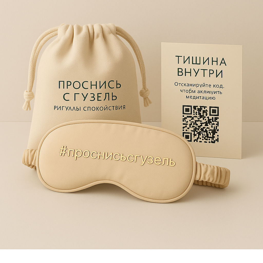 Бежевая маска для сна