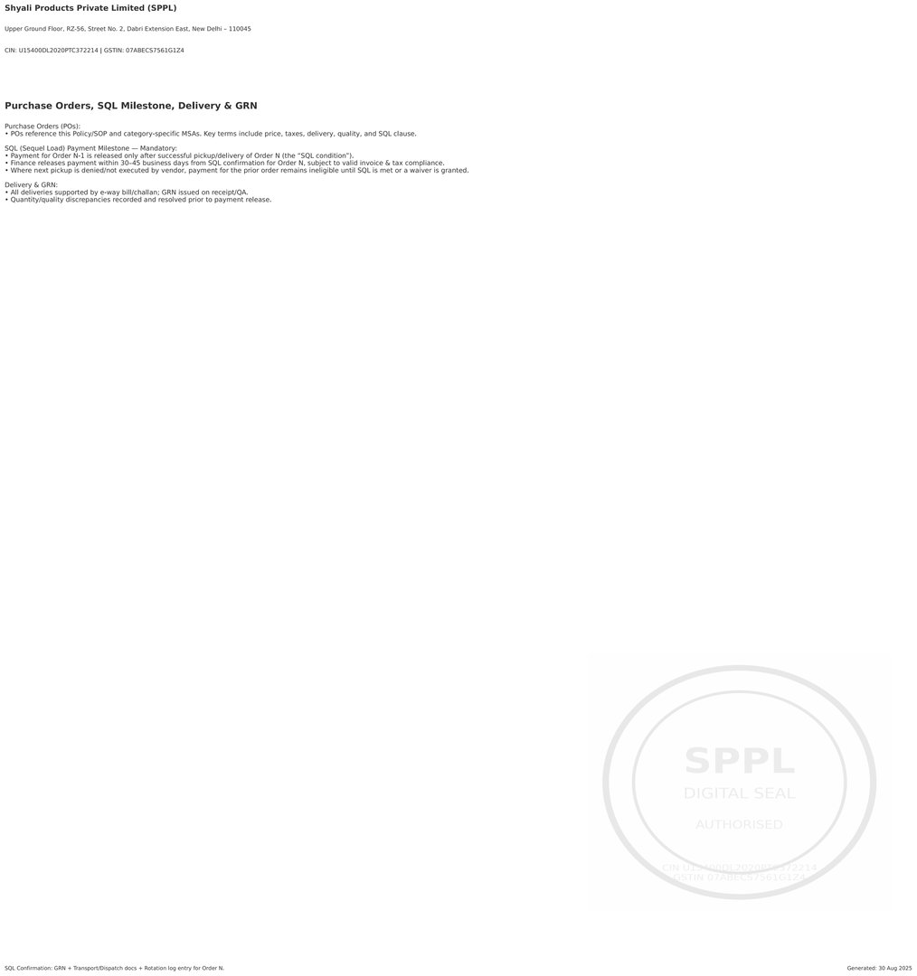 SPPL Procurement Policy SOP Page 7