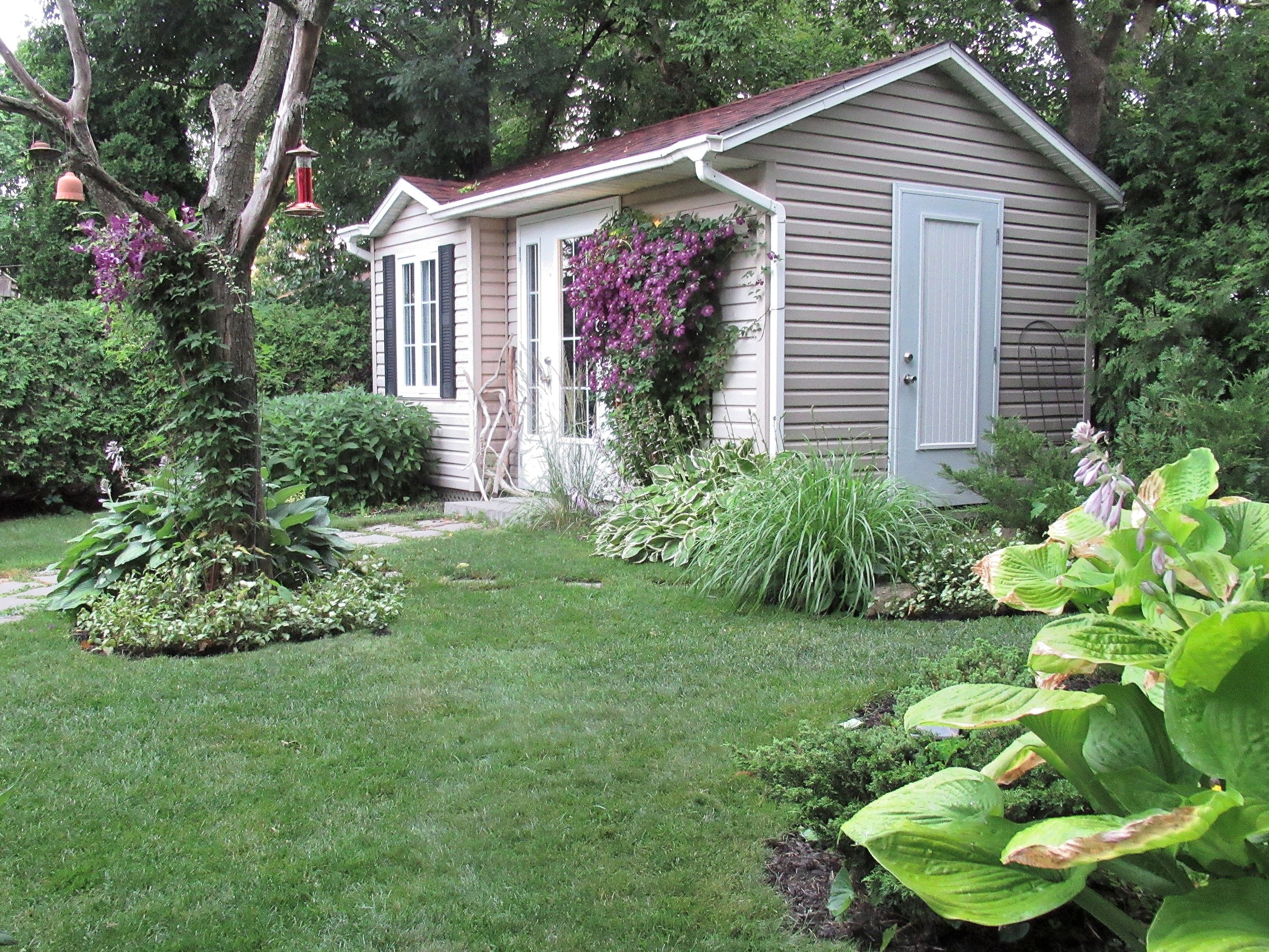 Lifestyle...A small backyard shed for storage.