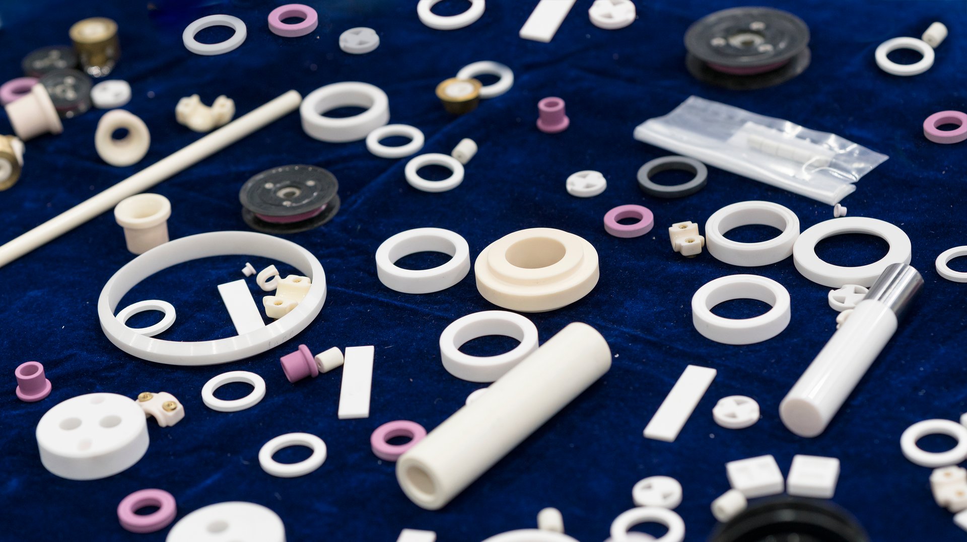 Ceramic part for machine, automotive, valve and pump high hardness for wear resistance. Long life accuracy part for electric insulation and electrical equipment. Corrosion resist part and tool.