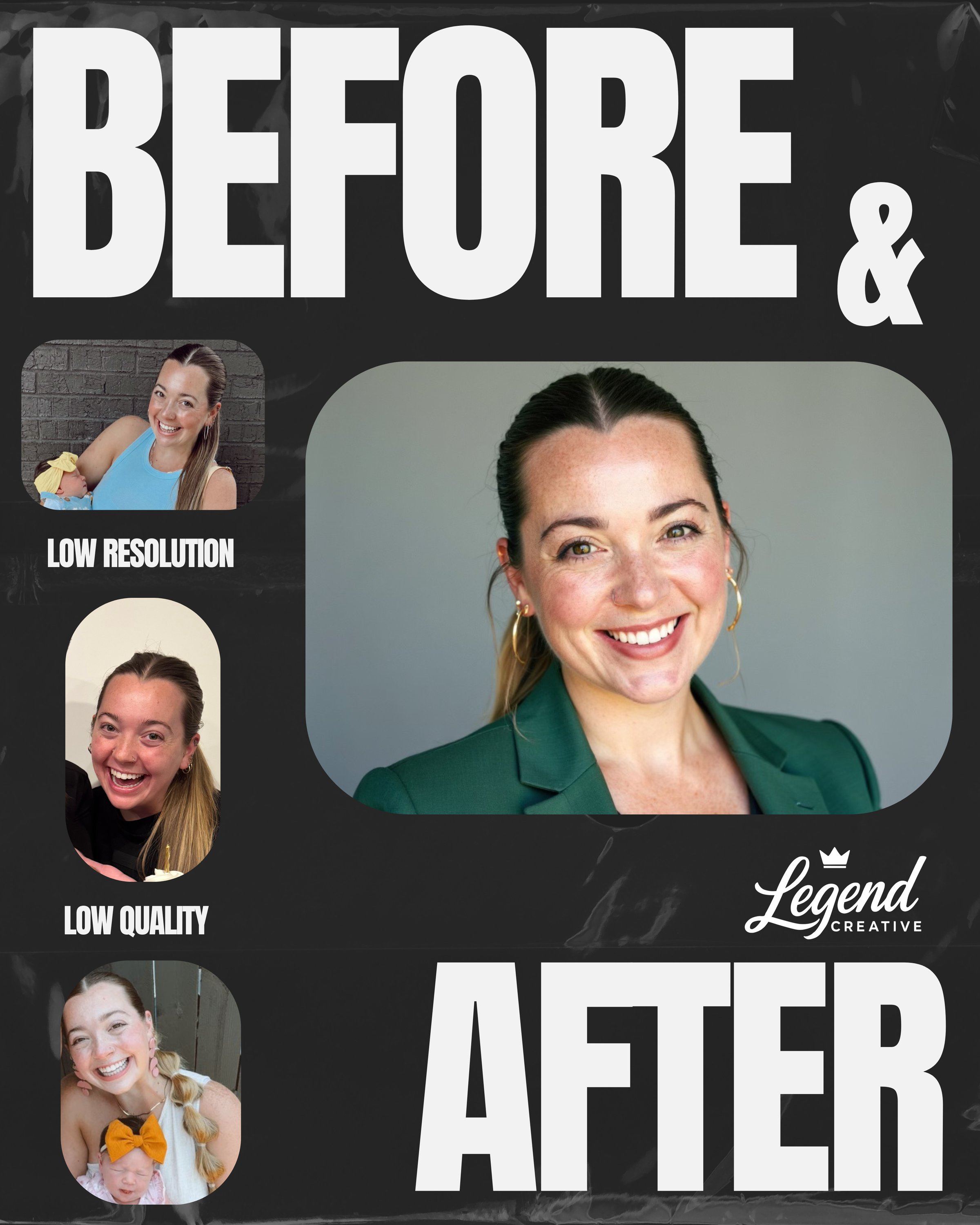 Sarah M. Professional Headshot Transformation