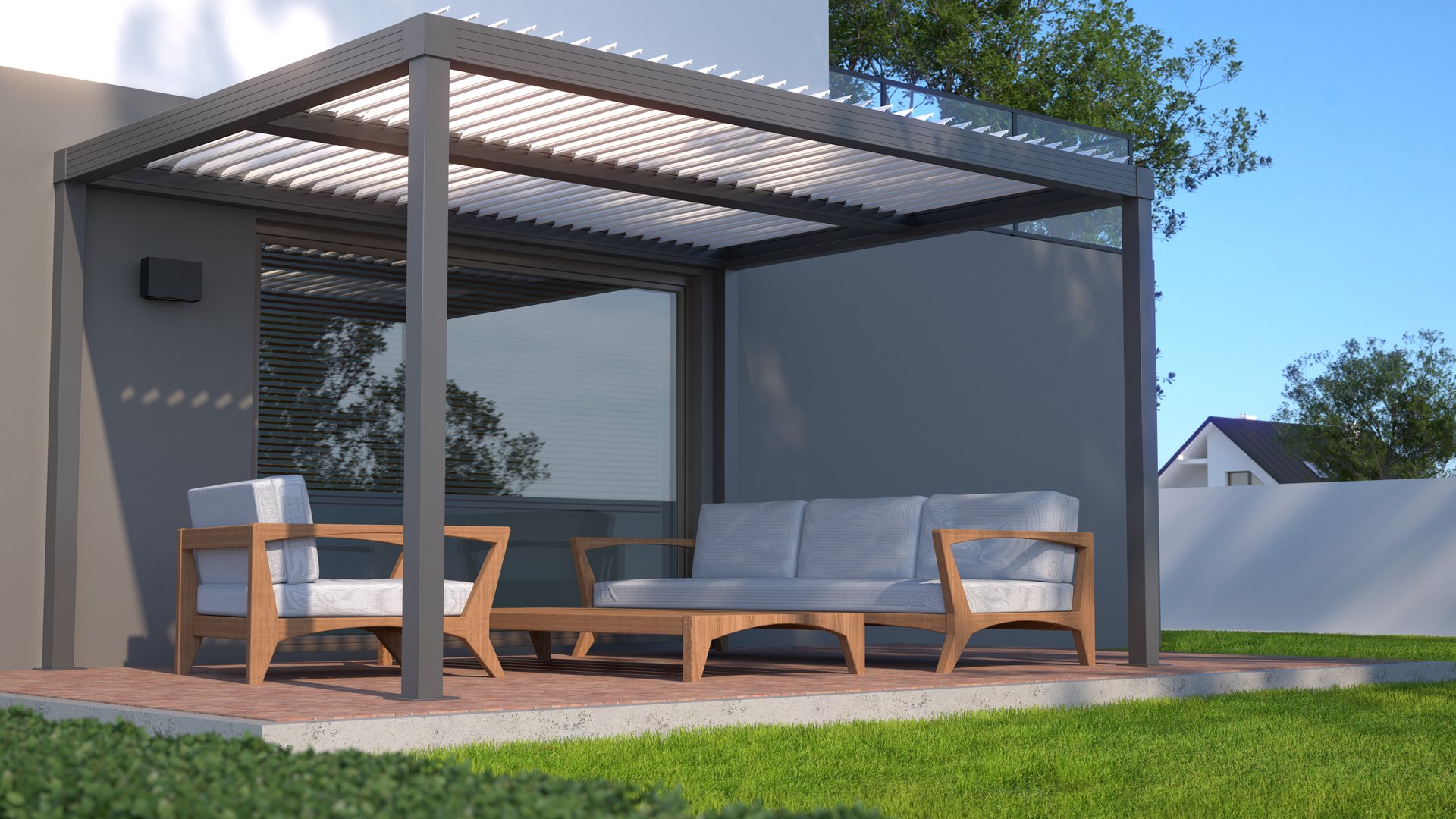 Modern terrace roofing