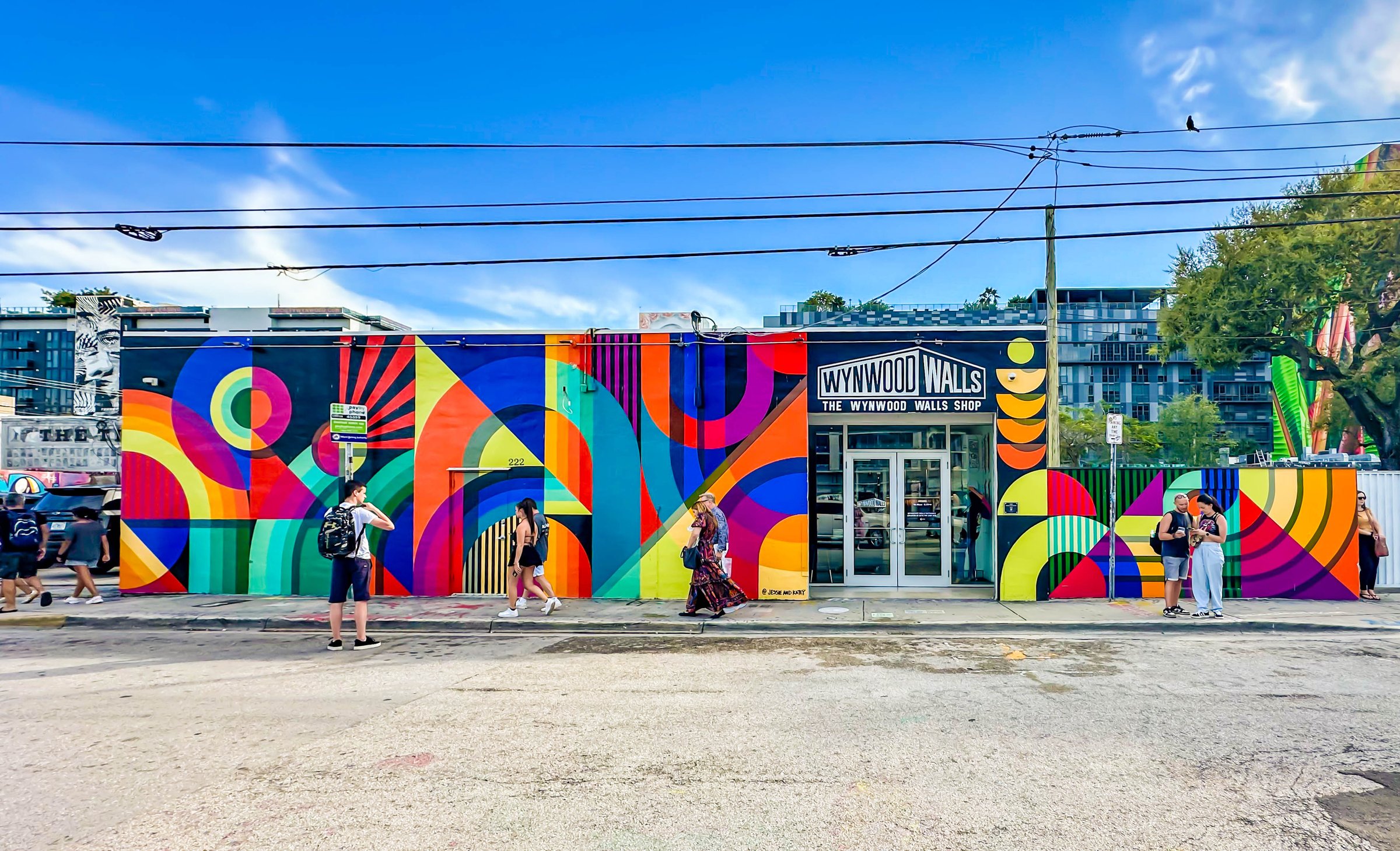 Miami, USA - February 19, 2025: Exterior of  the Wynwood Walls shop