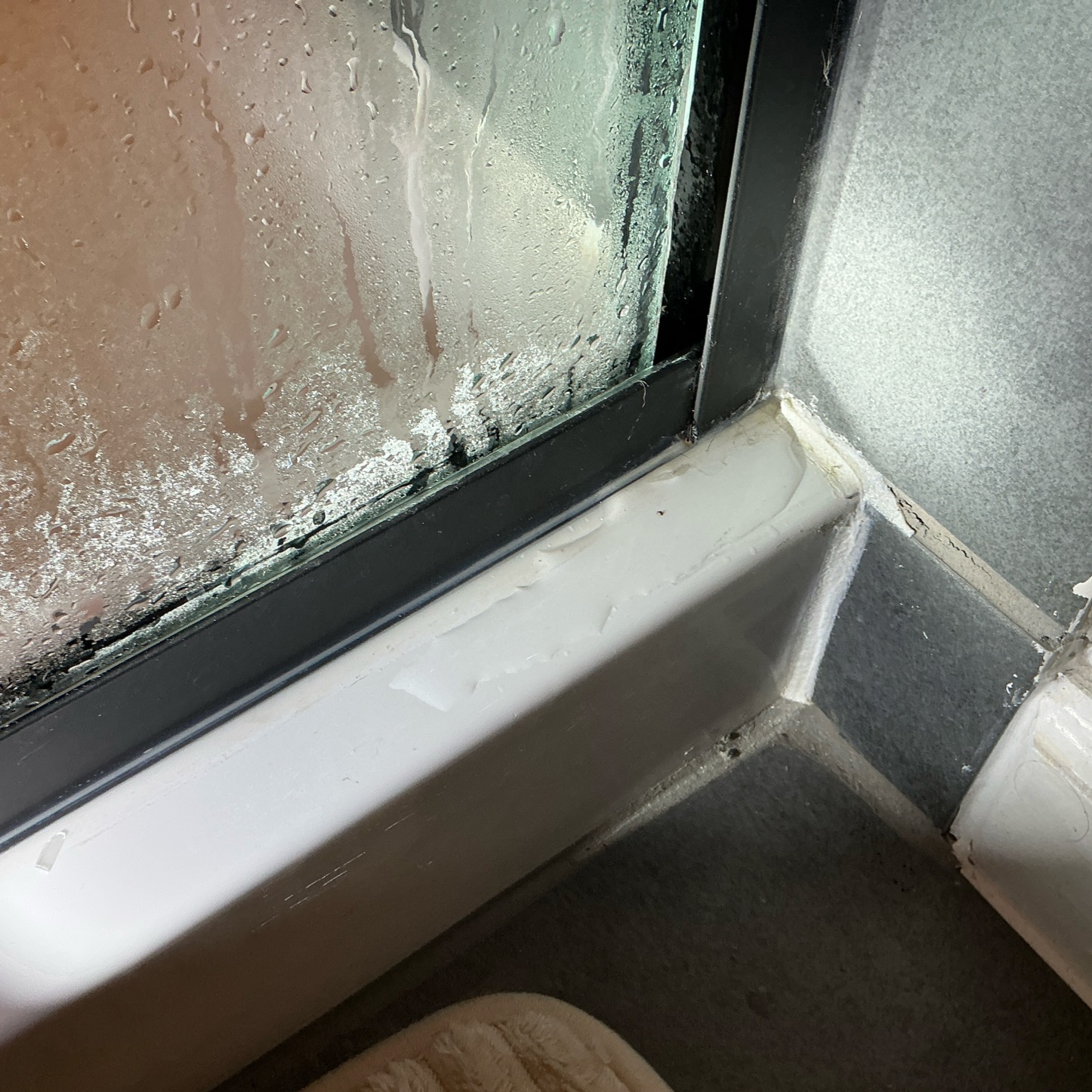 Severe water damage requiring full bathroom demolition in Toledo