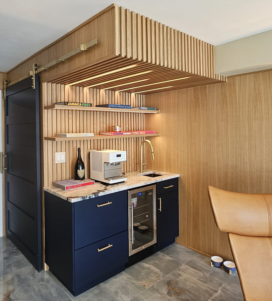 Professional Kitchen Cabinetmaker Installing Furniture Inside a Apartment