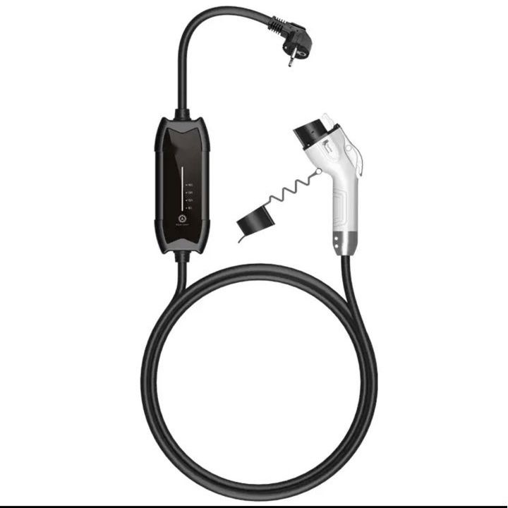 Type 1 EV charger with power socket