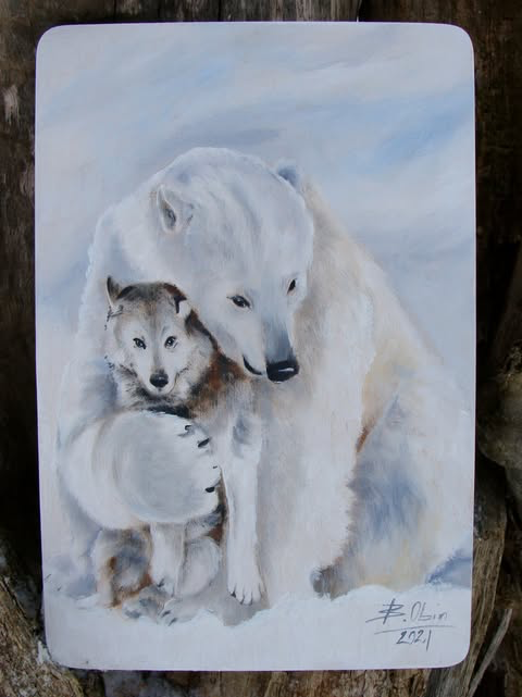 Niedźwiedź z wilkiem