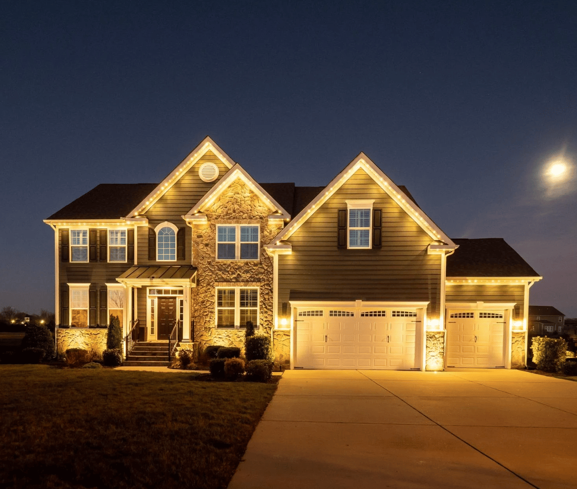 LED lighting at night