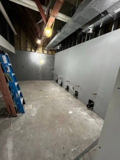 Sheetrock installation project