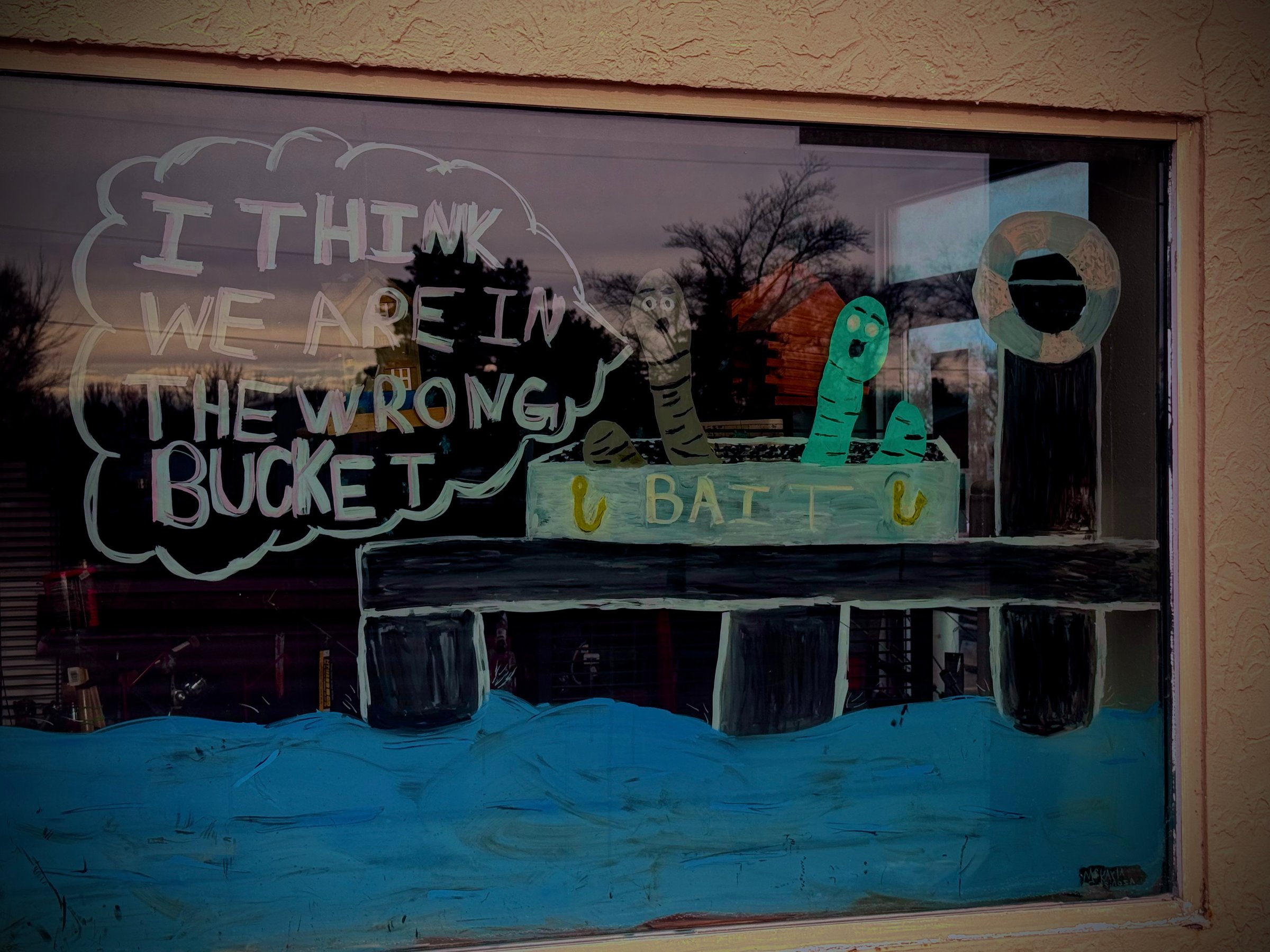 Live minnows in tank at M & W Bait & Tackle Shop