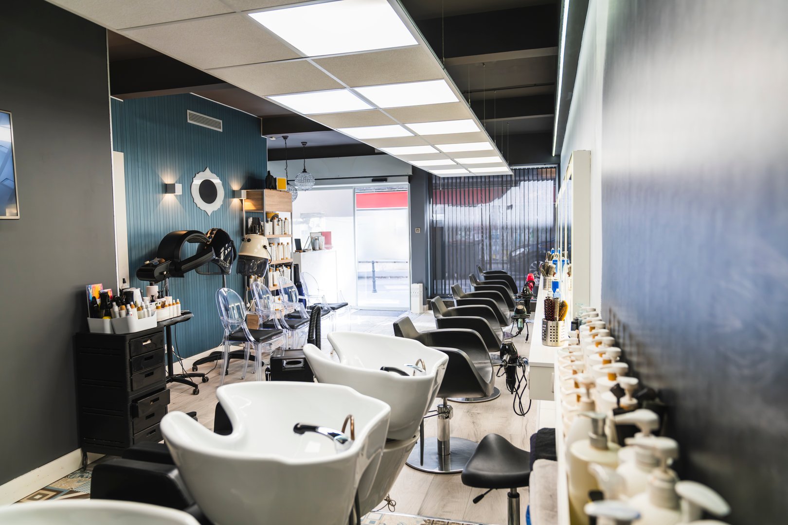 Modern barbershop interior
