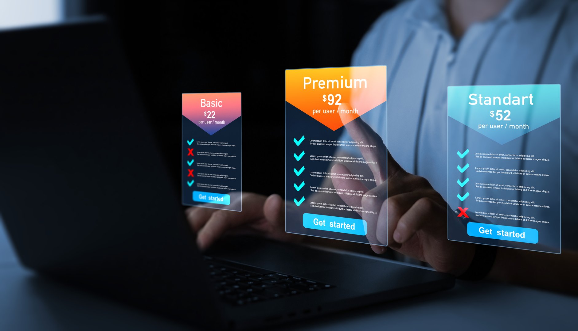 Subscription plan concept. Paid online service subscription plan.Subscription plan offers exclusive access to premium content, special discounts, and priority support