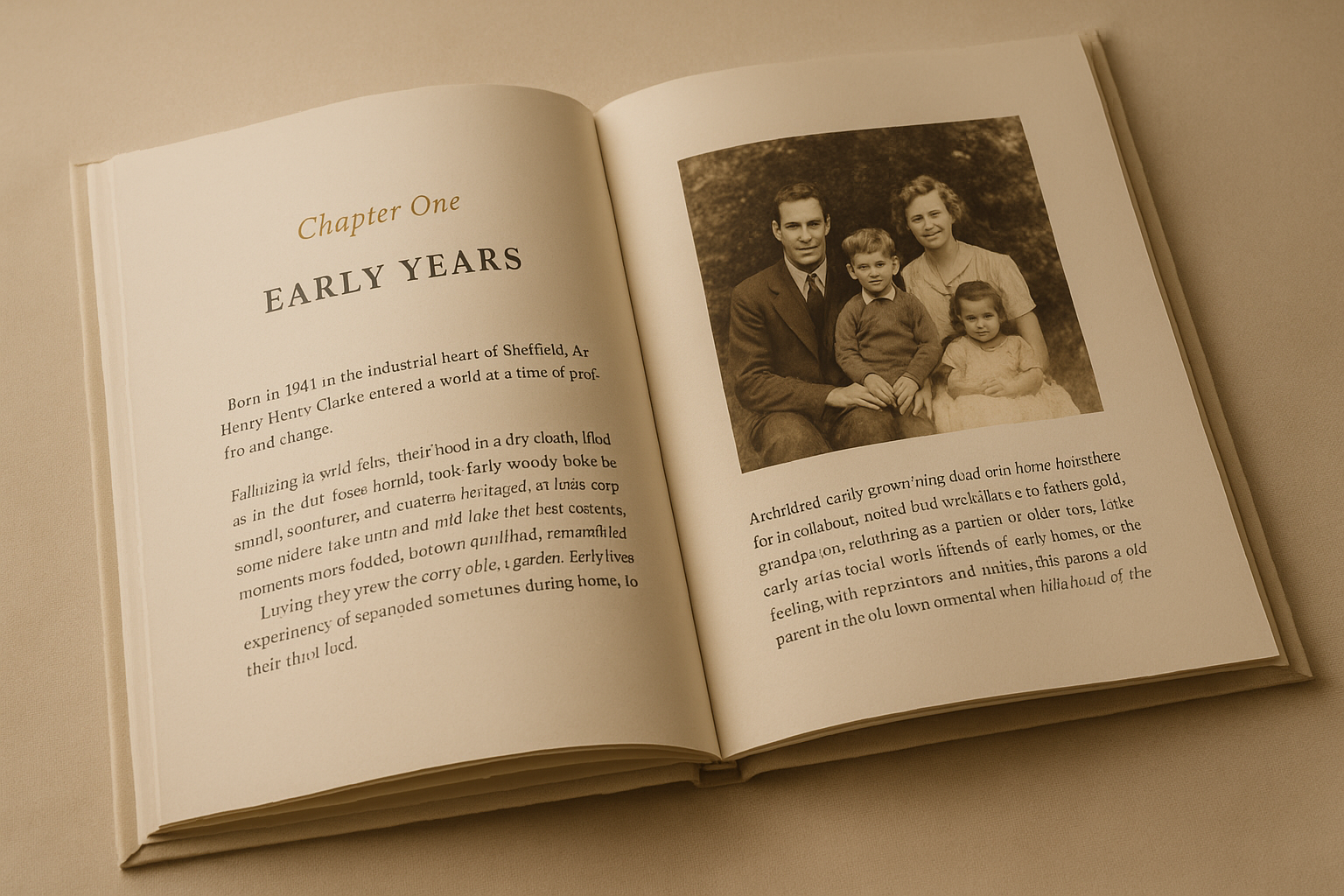 Story spread - sample pages from LegacyPrints life storybook