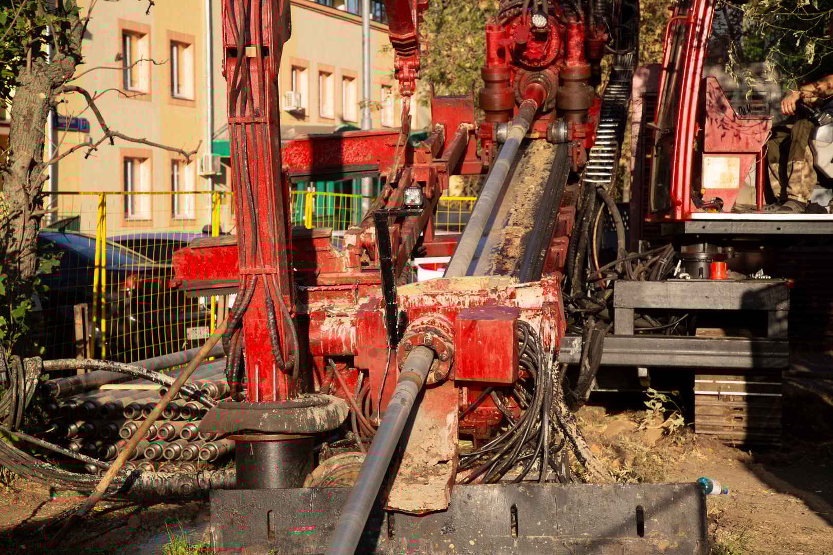 Moscow, September 15,2024,Installation of horizontal drilling.