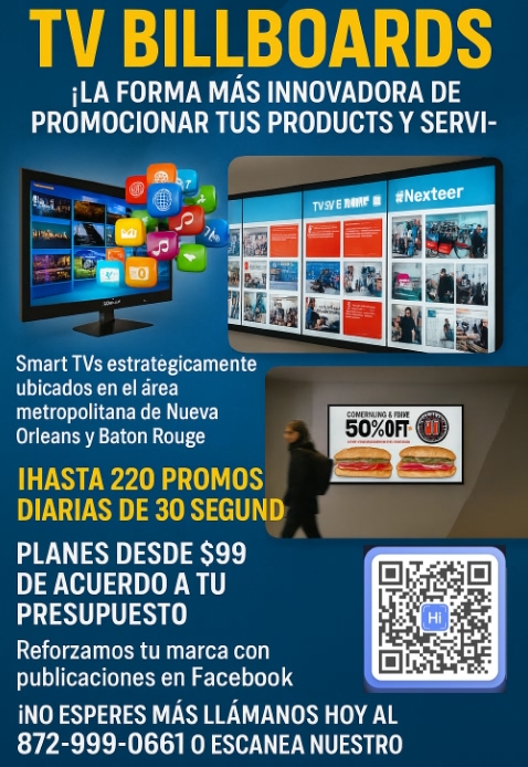 Flyer de TV Billboard en español