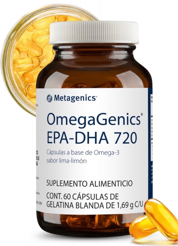 OmegaGenics EPA-DHA 720 omega-3 para niños, jóvenes y desarrollo cerebral
