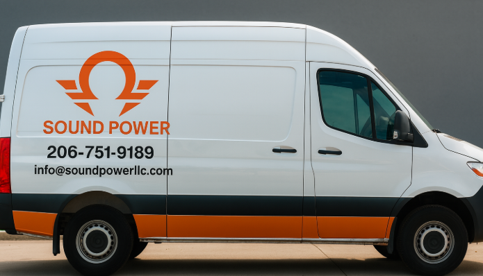 Sound Power electrical contractor working on residential electrical system