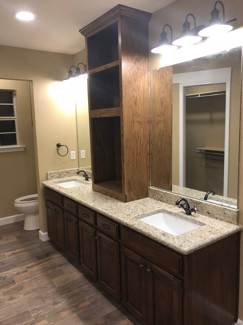 Elegant bathroom remodel showcasing David Cole's quality craftsmanship and attention to detail