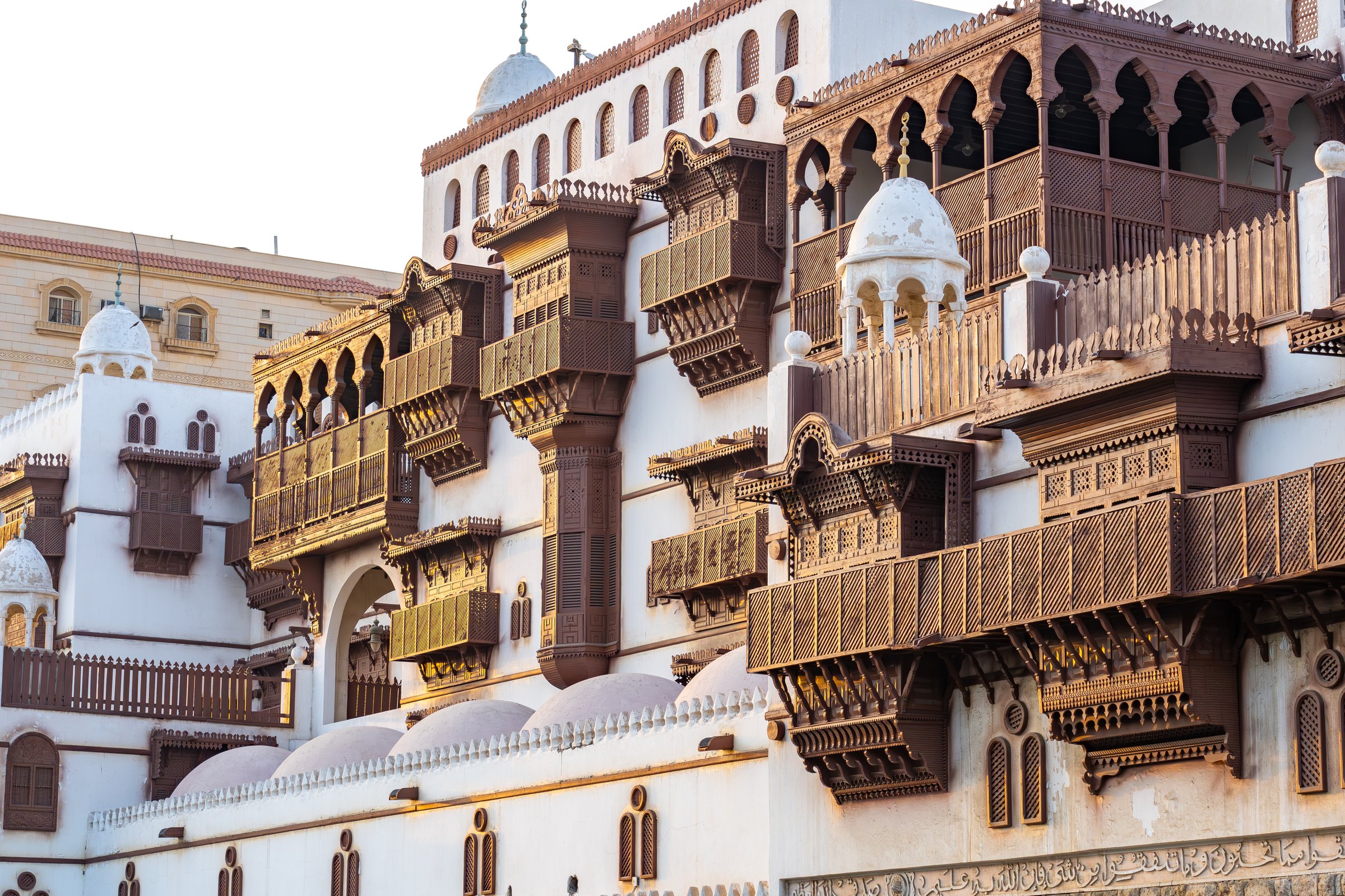 Jeddah, Saudi Arabia - December 19, 2024: Al Tayibat City Museum in Jeddah at sunset, Saudi Arabia, with its traditional architectural design, showcases the rich cultural heritage of region