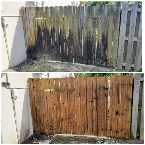Pressure washing results