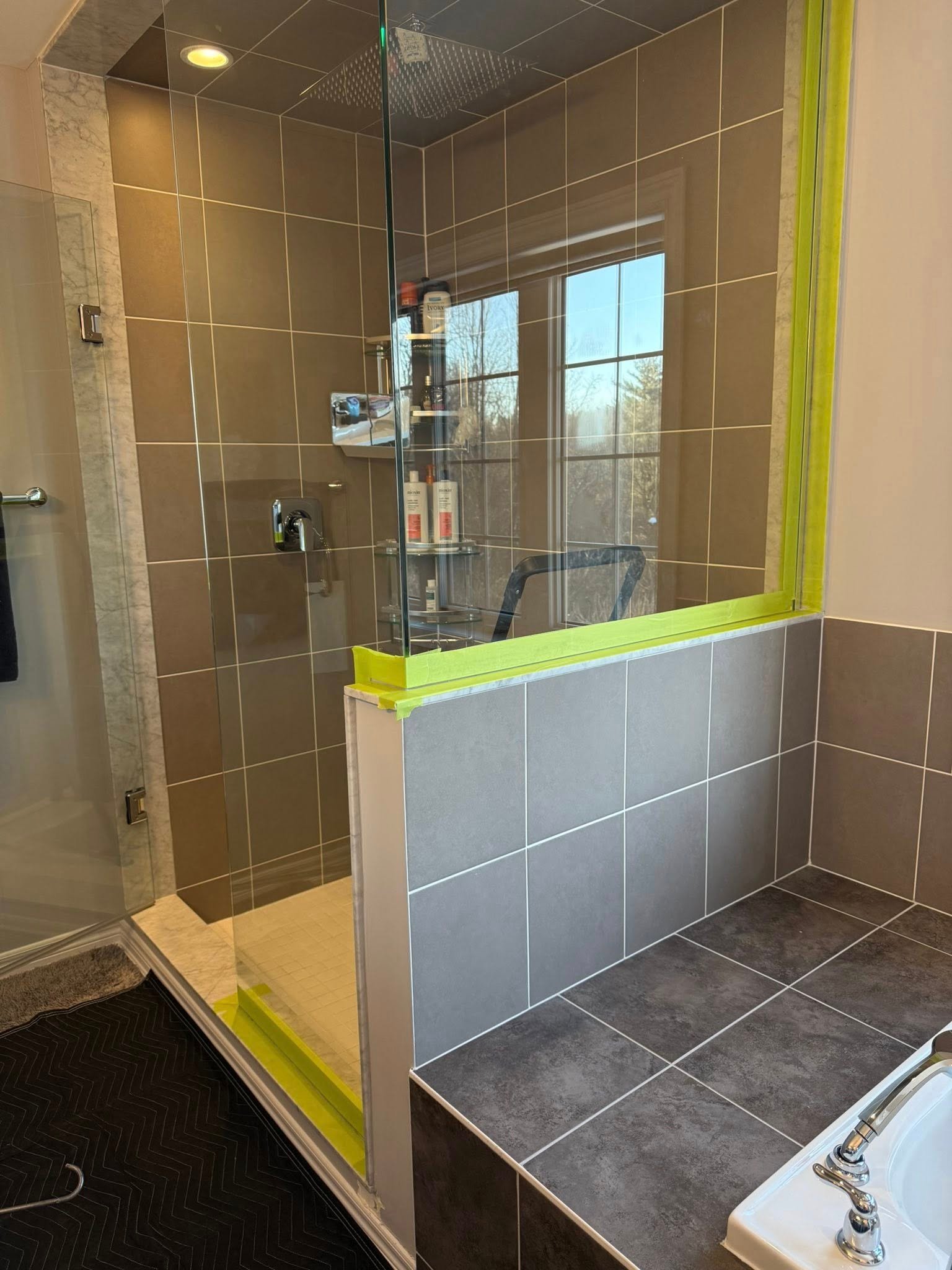 Modern bathroom renovation with professional waterproofing